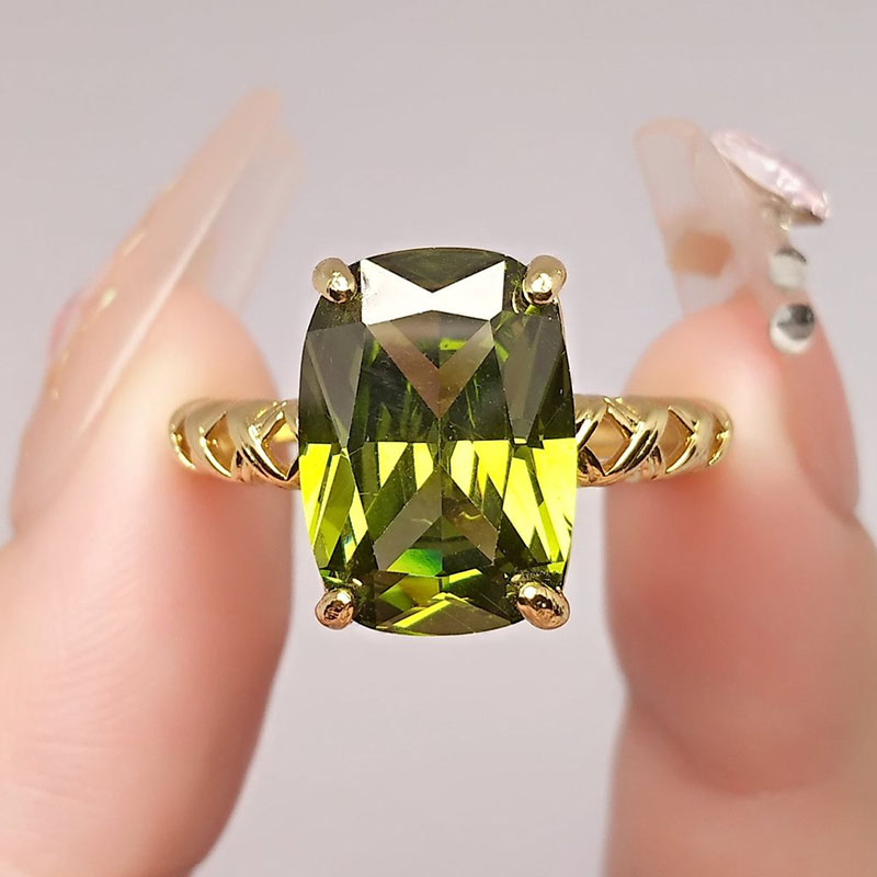 Birthstone Ring Set - Anelli di apertura in pietra quadrata