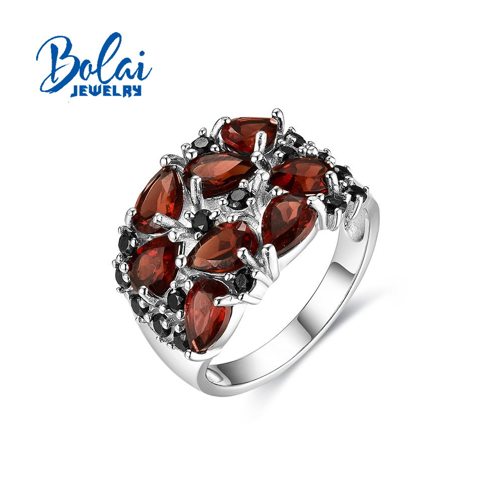 Birthstone Ring Set - Anello con granato naturale dal design