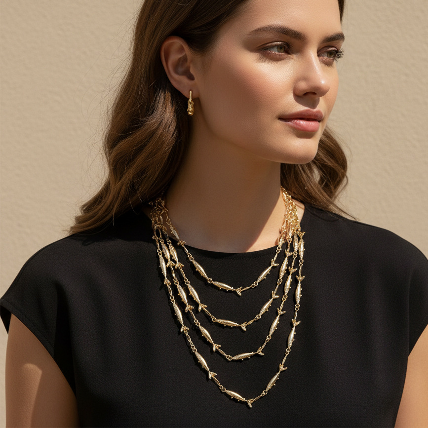 Pacific Jewelry & Watches Los Angeles - Collana a strati Hiphop Rock con