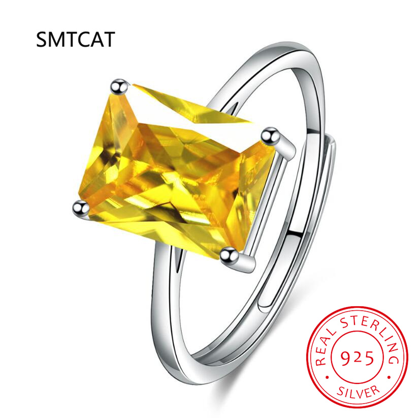 Birthstone Ring Set - Anelli geometrici in argento sterling 925