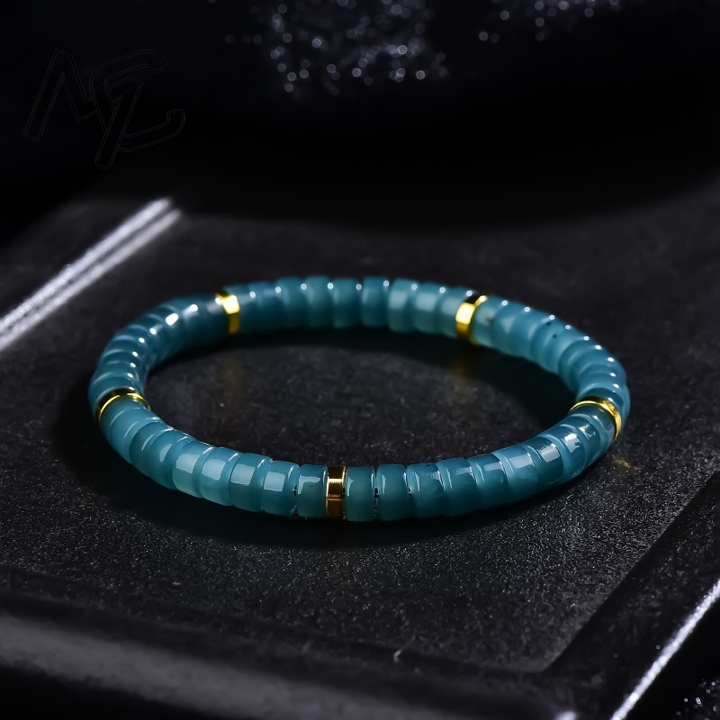 Jewelry & Watches Sp Z Oo Janów Lubelski - Bracciale con Perle Abaco in Giadeite