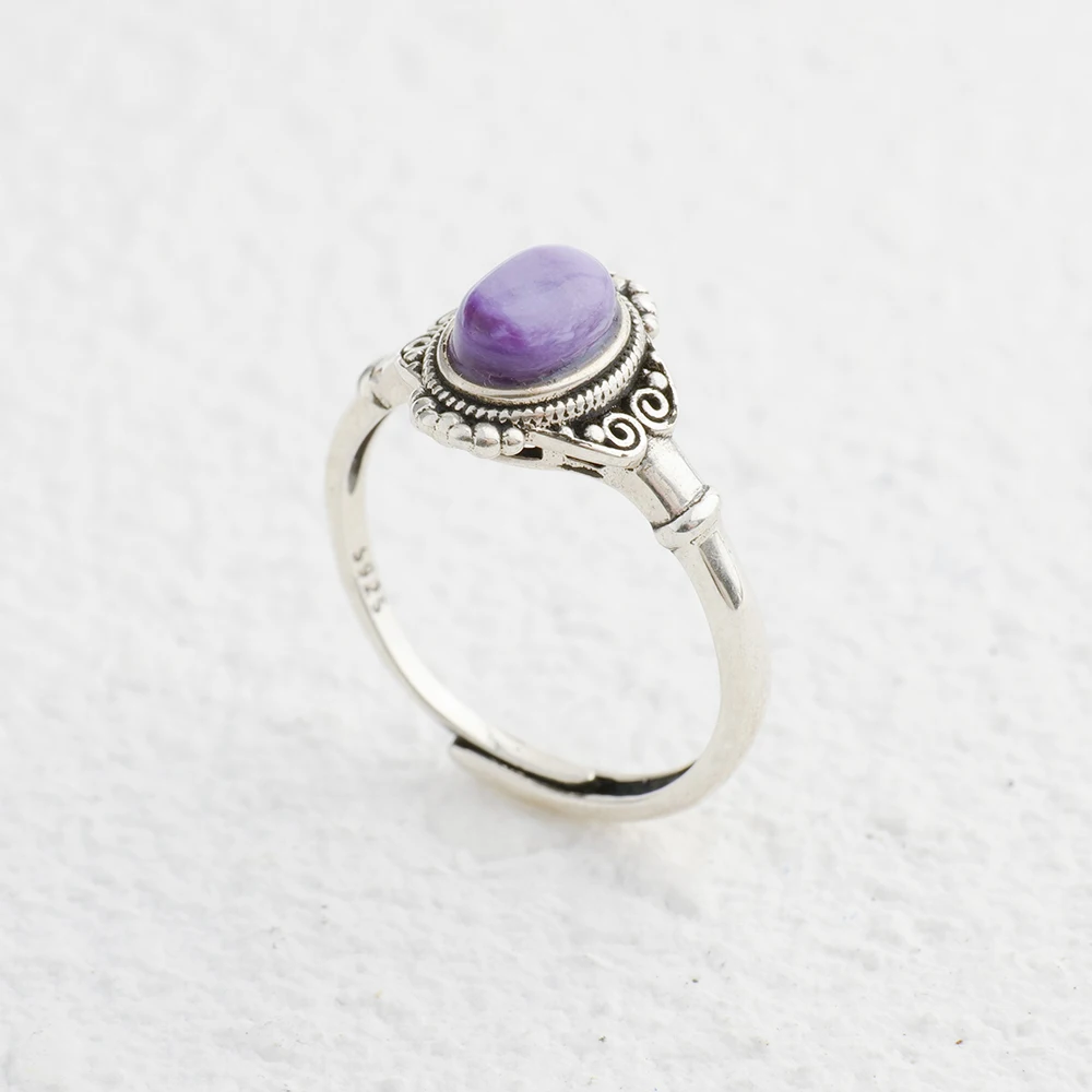 Birthstone Ring Set - Anello in Argento Massiccio 925 Regolabile