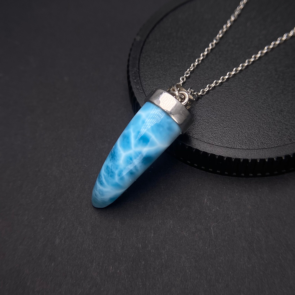 Ciondolo Larimar blu naturale  - Wolf Jewelry & Watches Tampa recensione e prezzo