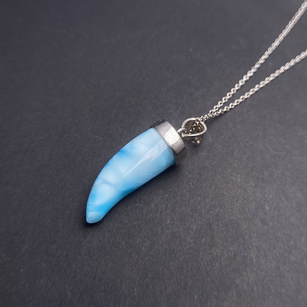 Ciondolo Larimar blu naturale  - Wolf Jewelry & Watches Tampa recensione e prezzo