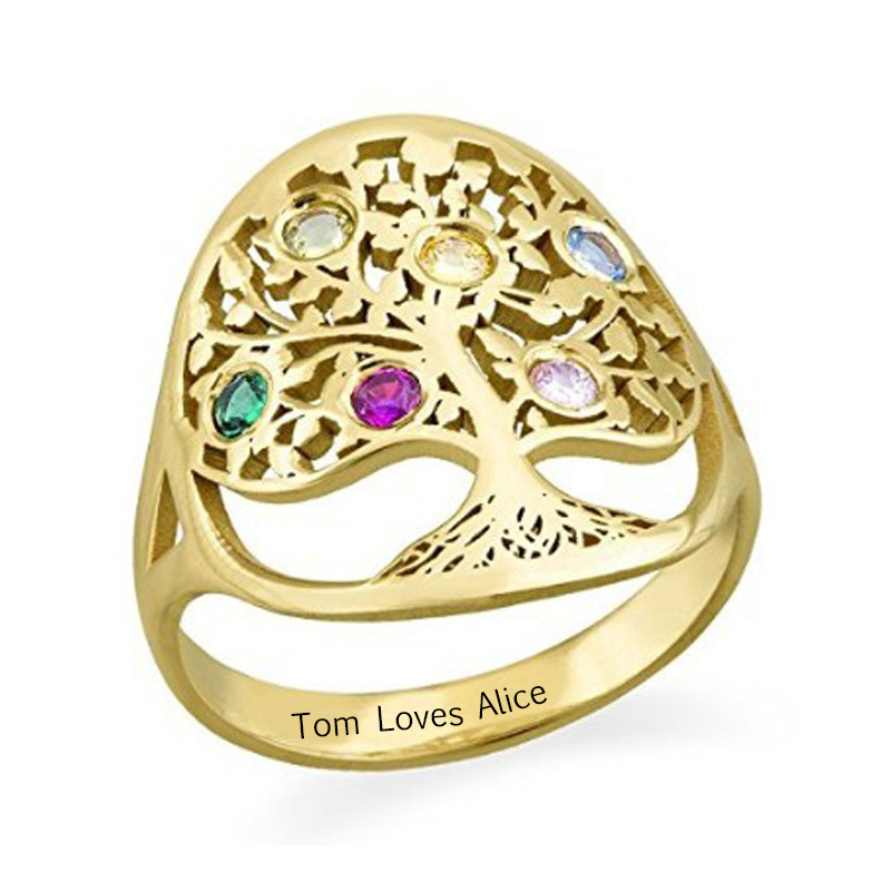 Amxiu Personalizzato Albero An - Birthstone Ring Set recensione e prezzo